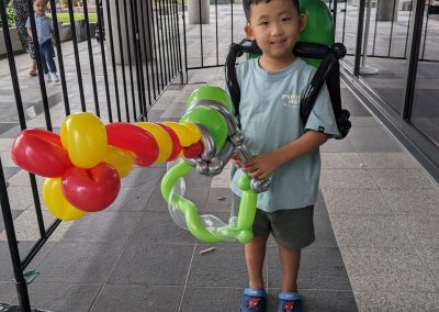 end of the line balloon twisting. flame thrower