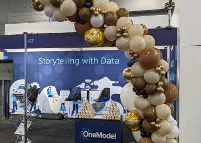Organic balloon arch, Brisbane convention and entertainment center. Smoores