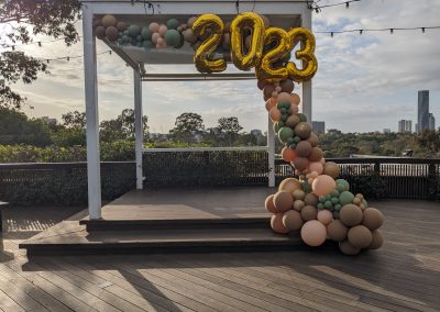 Organic balloon arch victoria park golf club, school formal