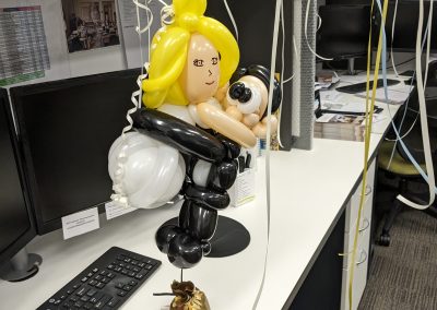 custom balloon gift, wedding bride and groom